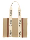 Chloé Medium Linen Shopping Bag Woody