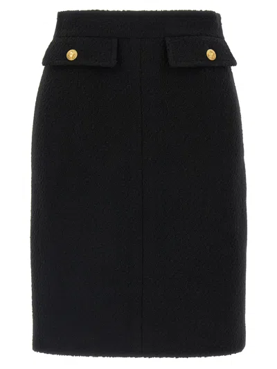 Chloé Women's Bouclé Wool Skirt In Black