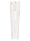 Chloé Pantaloni Dritti In Tela Di Cotone In White