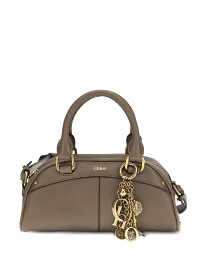 Chloé Women's Bowling Bag In Soft Leather In Gray