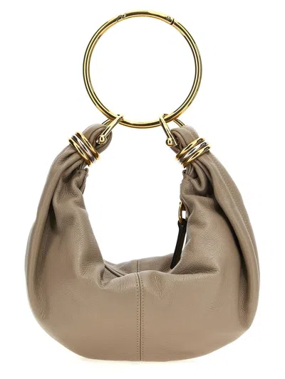 Chloé Bracelet Small Hobo Bag Hand Bags Gray In Mottygrey