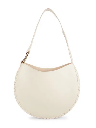 Chloé Women's Braided Leather Saddle Bag In White