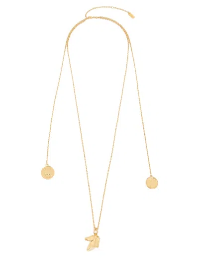 Chloé Women Brass Necklace In Gold
