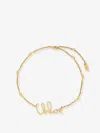 Chloé Logo-lettering Pendant Necklace In Gold