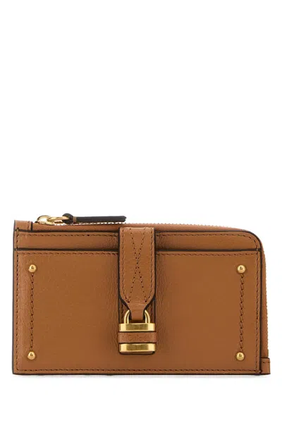 Chloé Chloe Women Brown Leather Small Paddington Coin Purse