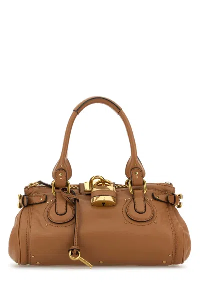 Chloé Chloe Women Camel Leather Paddington Shoulder Bag In Brown