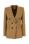 Chloé Chloe Double-breasted Wool Blazer In Brown