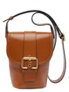 Chloé Mini Leather Saddle Bag In Claybrown