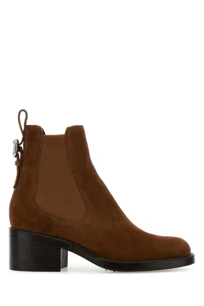 Chloé Chloe Women Caramel Suede Dakota Ankle Boots In Brown