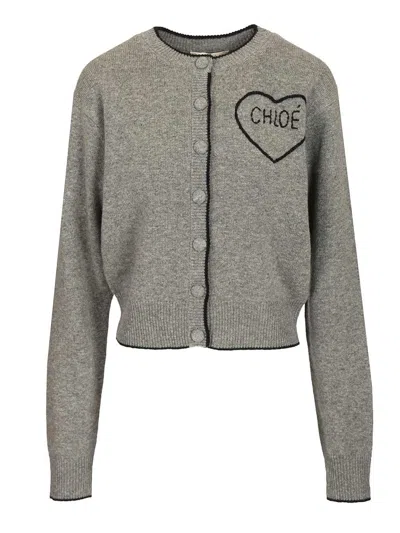 CHLOÉ CHLOE' WOMEN CASHMERE BLEND CARDIGAN