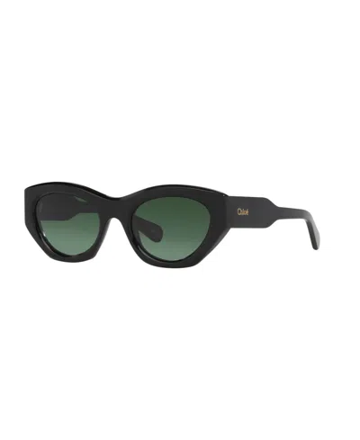 Chloé Women's Cat Eye Sunglasses, Ch0220s 6n000523 In Black