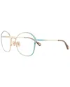 Chloé 53mm Round Optical Glasses In Blue