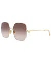 Chloé Women's Ch0092s 60mm Sunglasses In Gold