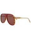 Chloé Chloe Fashion Sunglasseswomensch0128s-30013588003 In Red Yellow Brown