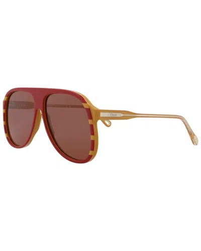 Chloé Chloe Fashion Sunglasseswomensch0128s-30013588003 In Red Yellow Brown