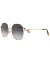 Chloé Women's Ch0140sa 57mm Sunglasses In Gold