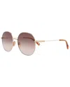 Chloé Women's Ch0140sa 57mm Sunglasses In Gold