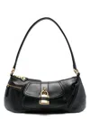 Chloé The 99 Shoulder Bag In Shiny Grained Calfskin In Black