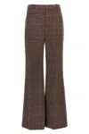 Chloé Chloe Embroidered Wool Pant In Brown
