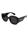 Chloé Women's Naomy 53mm Acetate Round Sunglasses In Black