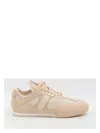 Chloé Kick Leather And Suede-trimmed Mesh Sneakers In Pink