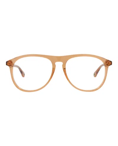 Pre-owned Chloé Women's Chloe Aviatorframe Bio Acetate Optical Frames In Orange Orange Transparent (ch0010o/30009865