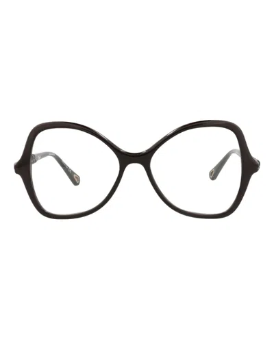 Pre-owned Chloé Women's Chloe Cat Eyeframe Bio Injection Optical Frames In Brown Brown (ch0004o/30009824/004)