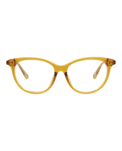 Pre-owned Chloé Women's Chloe Cat Eyeframe Bio Injection Optical Frames In Yellow Yellow Transparent (ch0005oa/30009