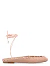 Chloé Chloe Women Light Pink Suede Chloe Ghillies Ballerinas In Brown