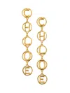 Chloé Logo Script Drop Earrings In Gold