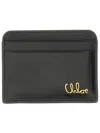 Chloé Golden Logo Compact Clutch Iconic Wallet