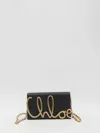 Chloé Script Logo Hardware Leather Shoulder Bag