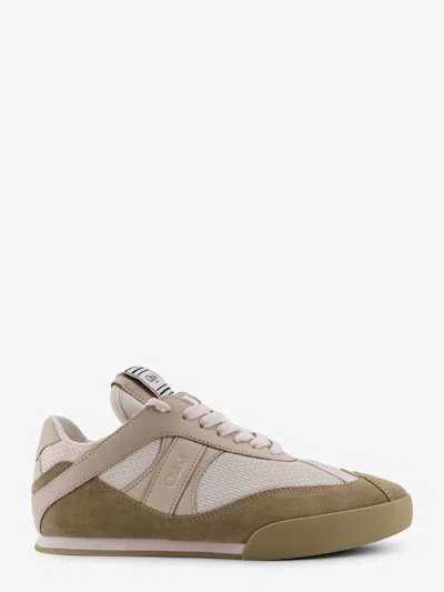 Chloé Kick Mesh Sneakers With Suede And Leather Inserts In Multi