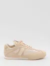 Chloé Kick Leather And Suede-trimmed Mesh Sneakers