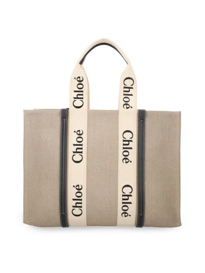 Chloé Women's Large Woody Tote Bag In Black