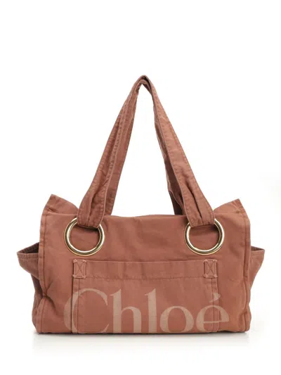 Chloé Chloe' Women  Plage Tote Bag In Brown