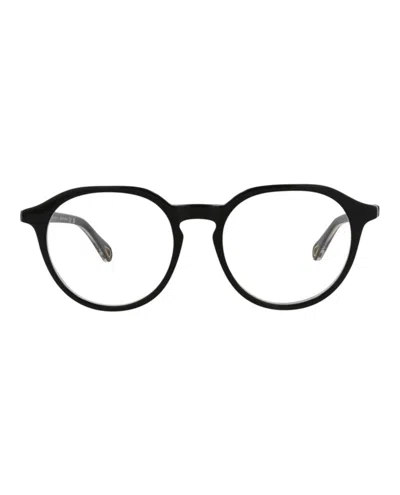 Pre-owned Chloé Women's Chloe Roundframe Bio Acetate Optical Frames In Black Black Transparent (ch0012o/30009838/007