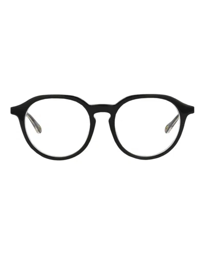 Pre-owned Chloé Women's Chloe Roundframe Bio Acetate Optical Frames In Black Black Transparent (ch0012oa/30009959/00