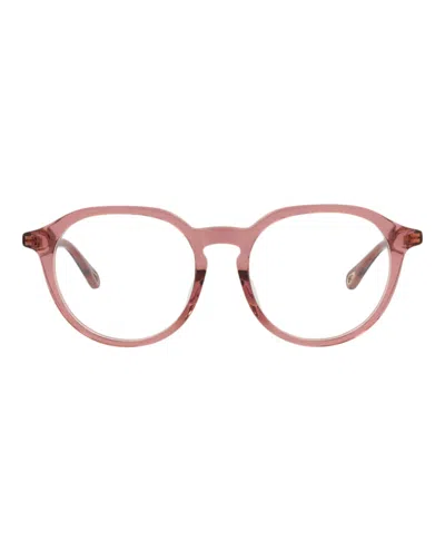 Pre-owned Chloé Women's Chloe Roundframe Bio Acetate Optical Frames In Pink Pink Transparent (ch0012oa/30009959/002)