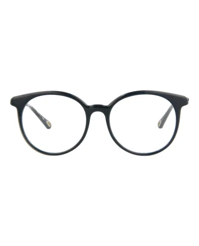 Pre-owned Chloé Women's Chloe Roundframe Bio Injection Optical Frames In Blue Blue Transparent (ch0006o/30009871/006