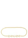 Chloé Black Calf Leather Bos Taurus High-waist Belt In Gold
