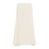Chloé Chloe Women Silk Georgette Long Skirt In White