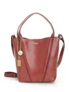 Chloé Spin Tote In Bordeaux Leather In Brown