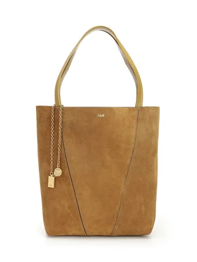 Chloé Chlo Spin Tote Bag In Brown