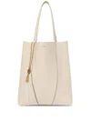 Chloé Spin Medium Tote Bag In Leather In Multicolor