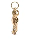 Chloé Symbols Keychain With Silk And Nylon In Gold