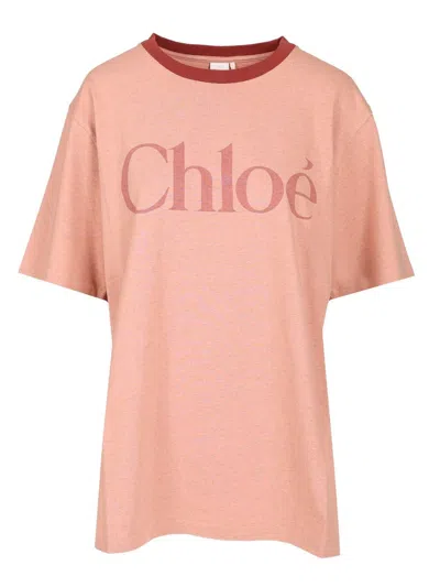 Chloé Chloe' Women  T-shirt In Nude