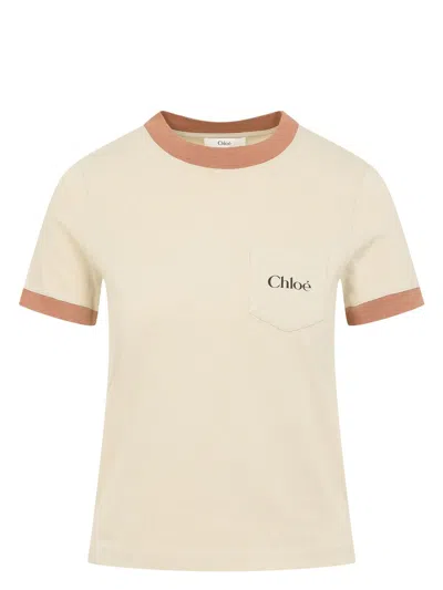 Chloé Women's Classic 70`s T-shirt Rubber Print Jersey