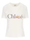Chloé Baby Fit T-shirt In Cotton Jersey With Passion Fruit Print In White