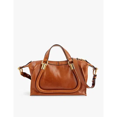 Chloé Chloe Womens Clay Brown Paratay 24 Mini Leather Shoulder Bag